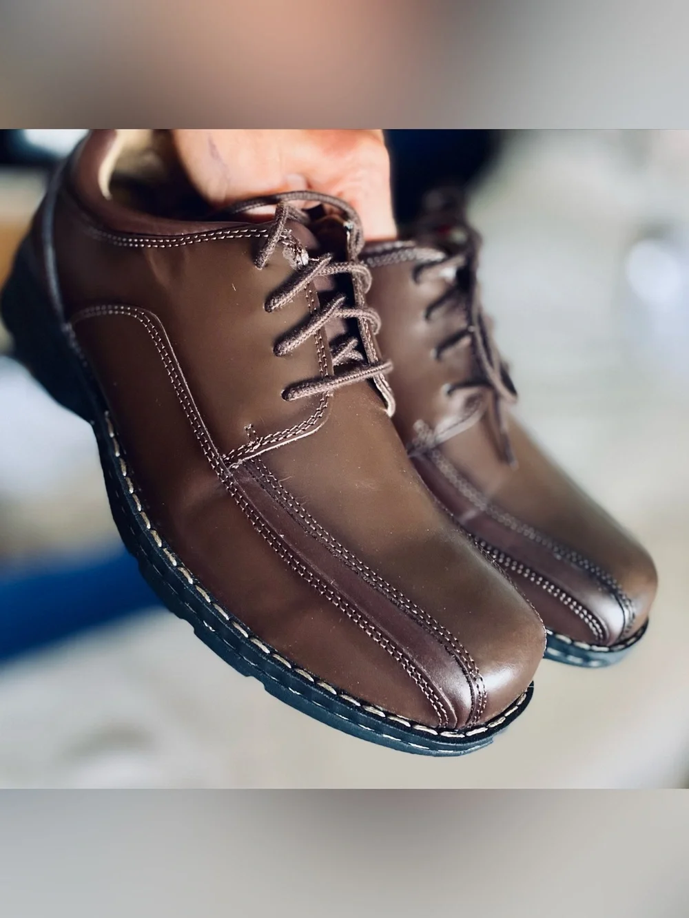 New Dockers Men’s Brown Leather Lace-Up Derbys